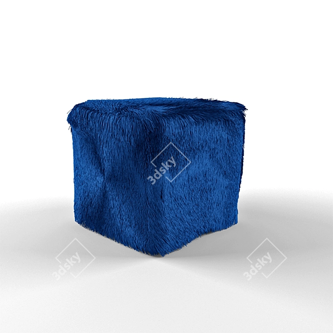 Title: Modern Mesh Pouf 3D model image 1