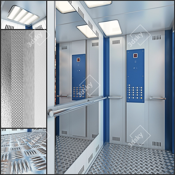 KMZ Elevator: Various Finishes Available 3D model image 1