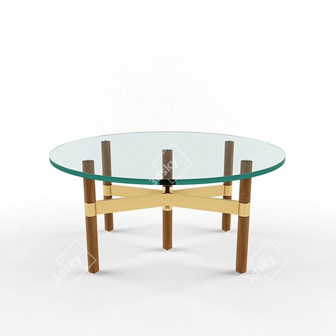 Sleek Circle Coffee Table 3D model image 1