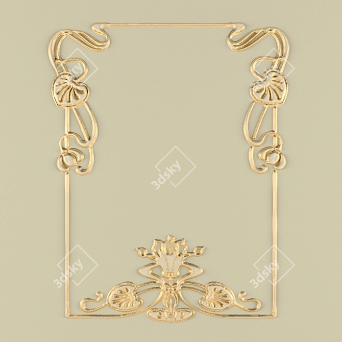 Elegant Stucco Nouveau 3D model image 1