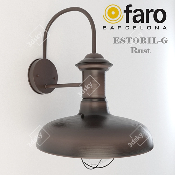 Rustic Estoril-G Wall Lamp 3D model image 2