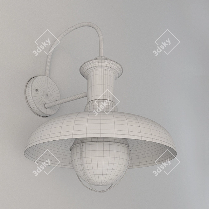 Rustic Estoril-G Wall Lamp 3D model image 3