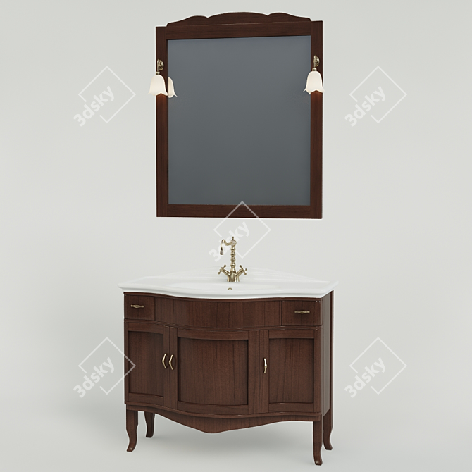 La Beaute Nora - Classic Bathroom Furniture 3D model image 1