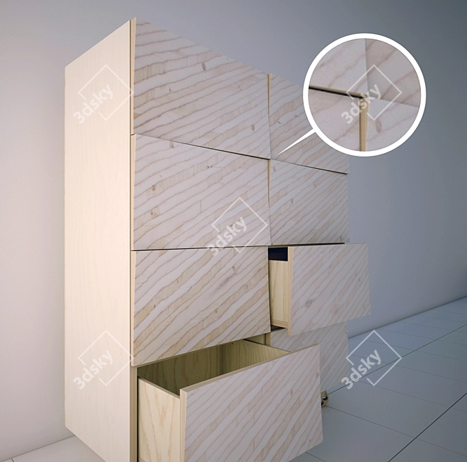 Archpole Origami Ply Dresser & TV Stand 3D model image 3