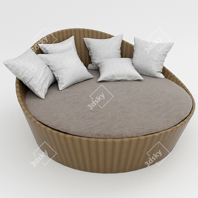 Cozy Circular Sofa - 160cm Diameter 3D model image 1