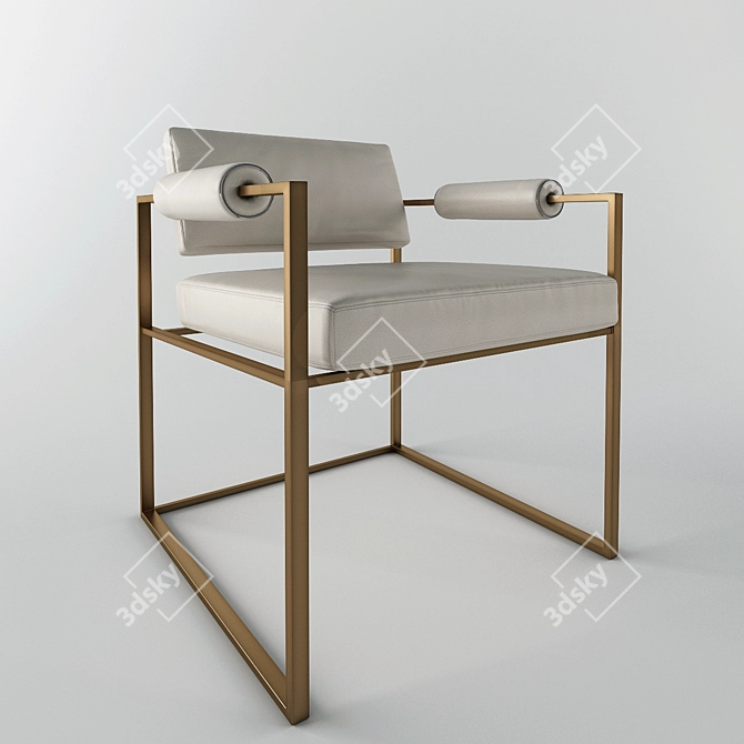 Modern Elegance: Milo Baughman Dining Chair 3D model image 1