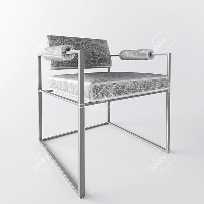 Modern Elegance: Milo Baughman Dining Chair 3D model image 3