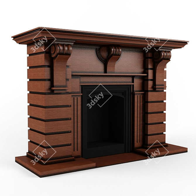 Title: Boreal Fire Pit - 2100mm Wide 3D model image 1