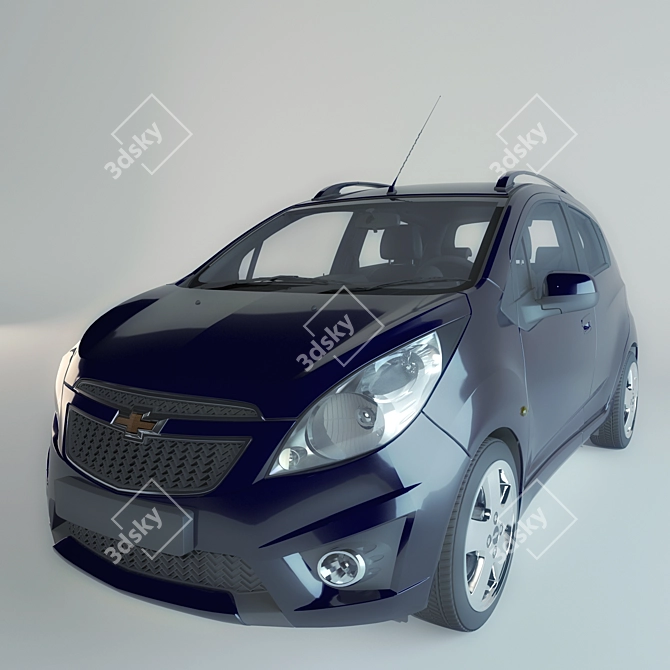 Compact Chevrolet Spark: Sporty & Efficient 3D model image 1