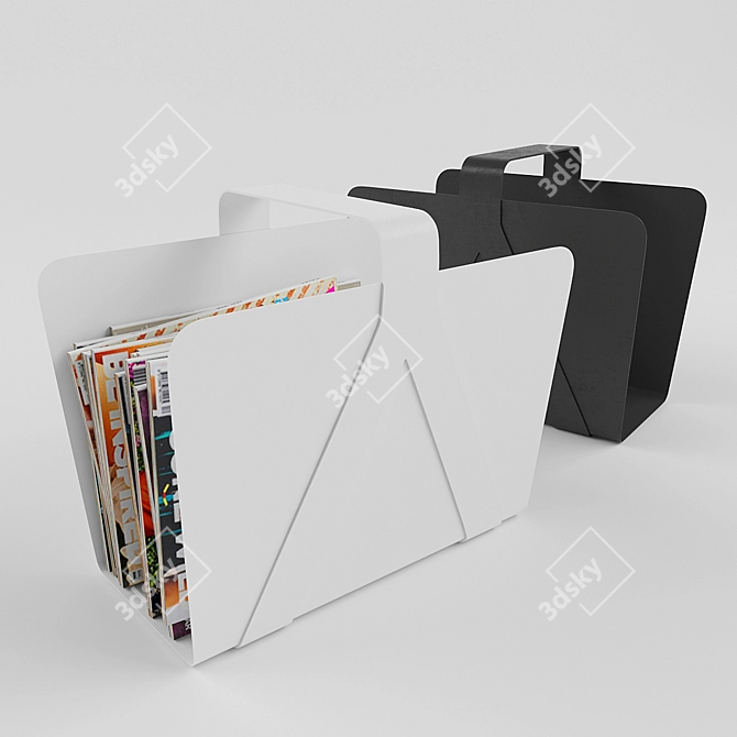 Stylish Paperbox and Firewood Organizer 3D model image 1