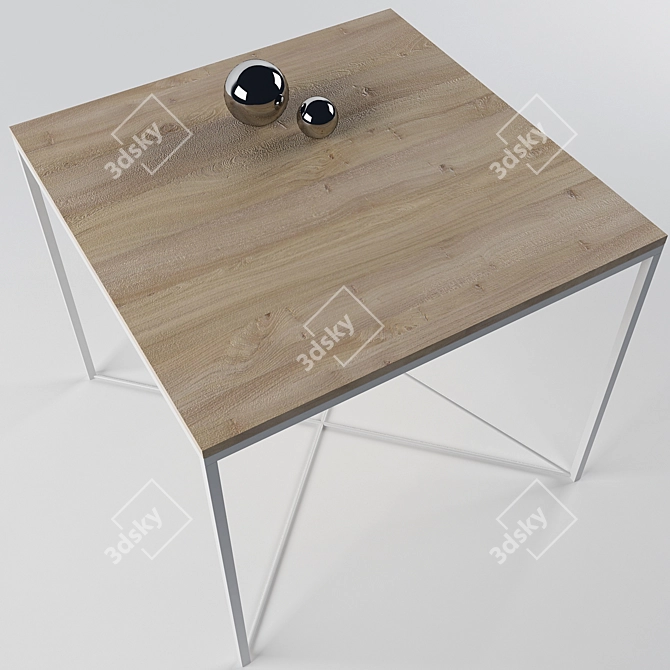 Modern Industrial Shadow Table 3D model image 1