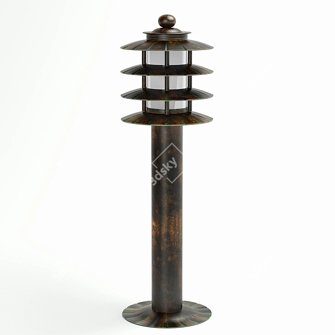 Elegant Iron Outdoor Lamp | Fibo Berula 3D model image 1