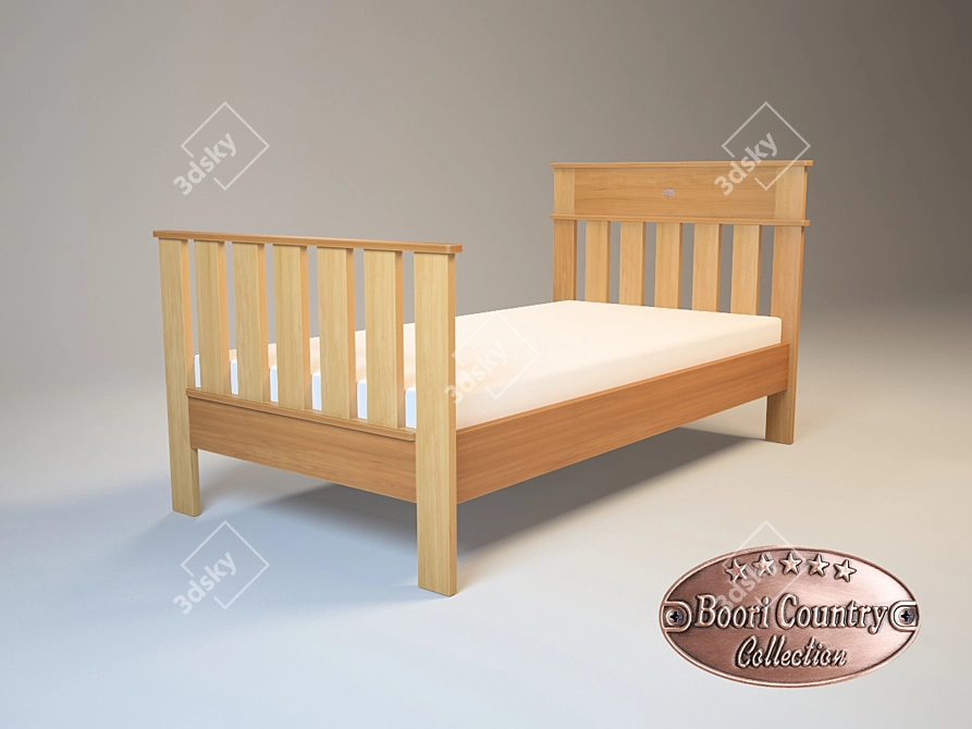 Boori Newport King Single Bed 3D model image 1