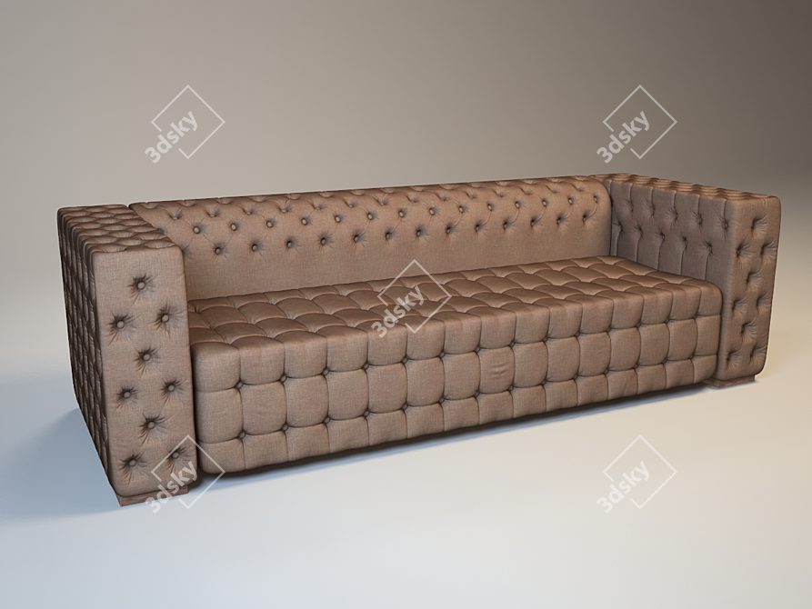 Elegant Capitol Serge Sofa 3D model image 1