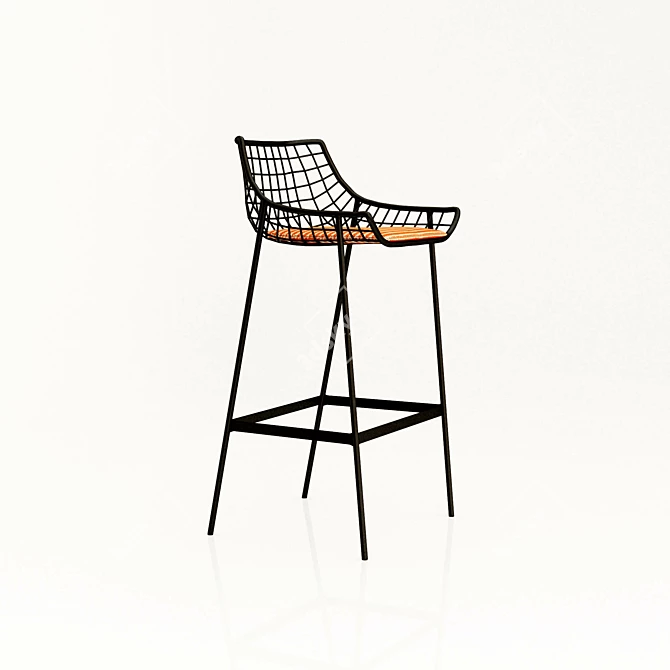 Sunny Retreat Stool 3D model image 1