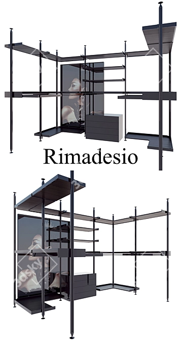 Rimadesio Zenit System: Modernize Your Living Space 3D model image 2