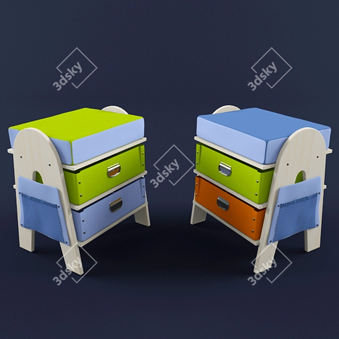 HABA Kids Cupboard - Organized and Playful 3D model image 1