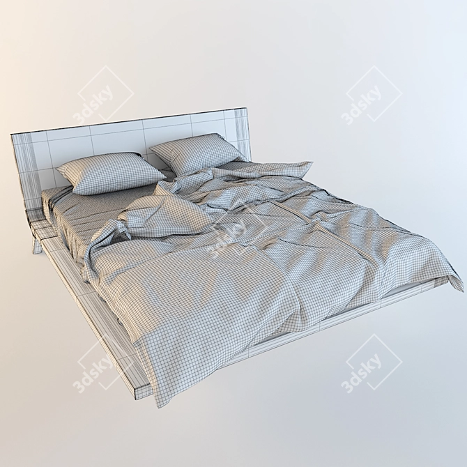 Sleek and Stylish Bonaldo Bed 3D model image 3