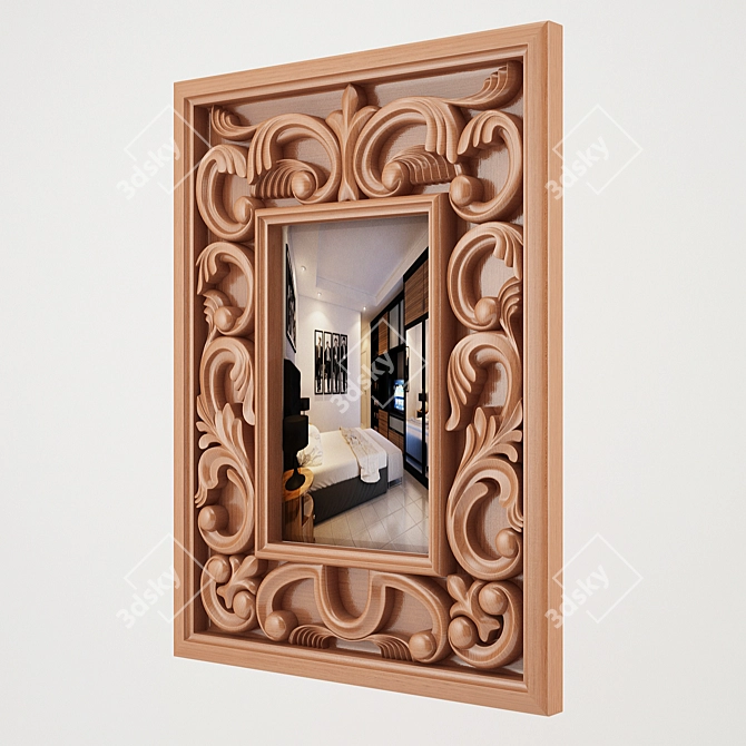 Modern Mirror Frame: 3ds Max, Vray, FBX, OBJ 3D model image 2