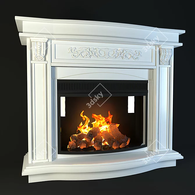 ALEX BAUMAN Raffaele Electric Fireplace 3D model image 2