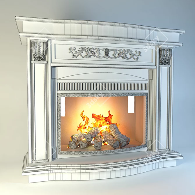 ALEX BAUMAN Raffaele Electric Fireplace 3D model image 3