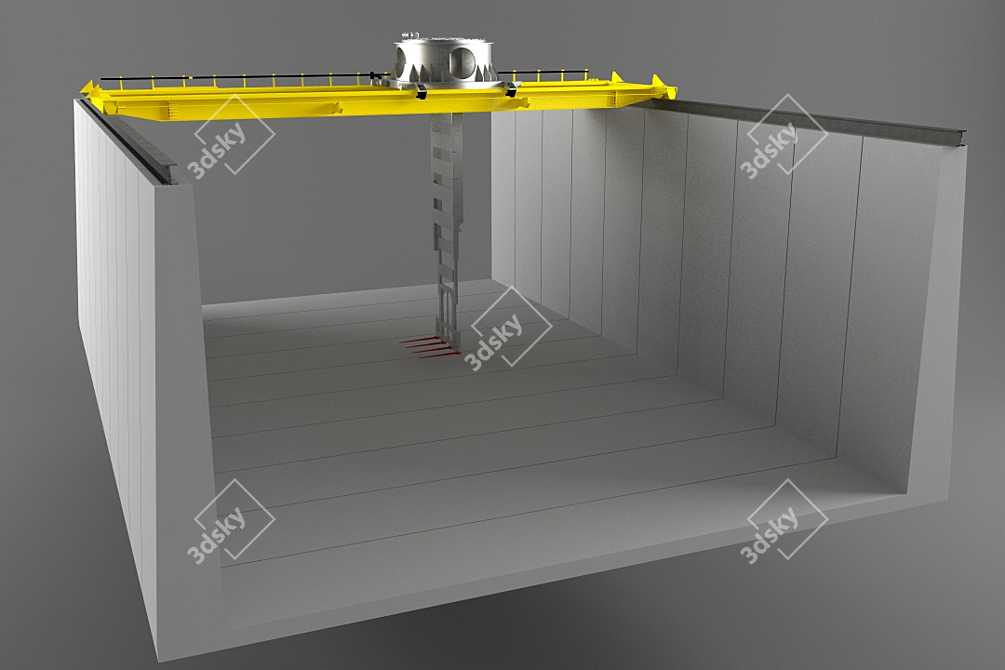 Swivel Hay Fork for Efficient Load Handling 3D model image 2