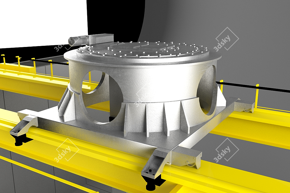 Swivel Hay Fork for Efficient Load Handling 3D model image 3