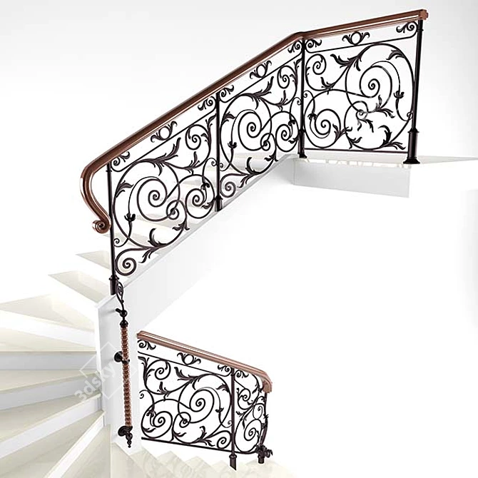 Elegant Staircase for Timeless Charm 3D model image 1