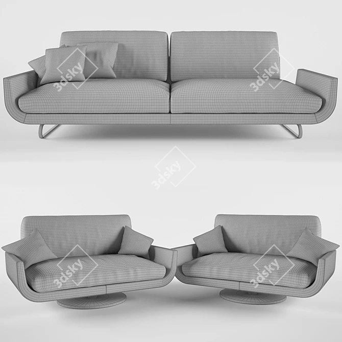 ComfortMax Sofa 3D model image 3