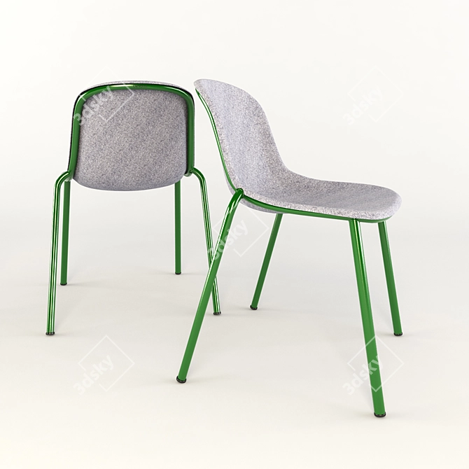 Eco-Friendly PET Felt Seat 3D model image 3