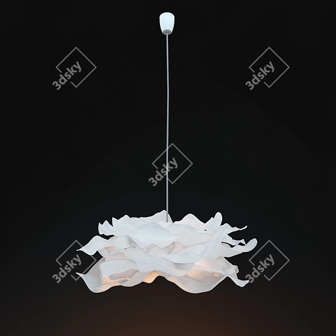 Soothing Origami-inspired Paper Lamp 3D model image 3