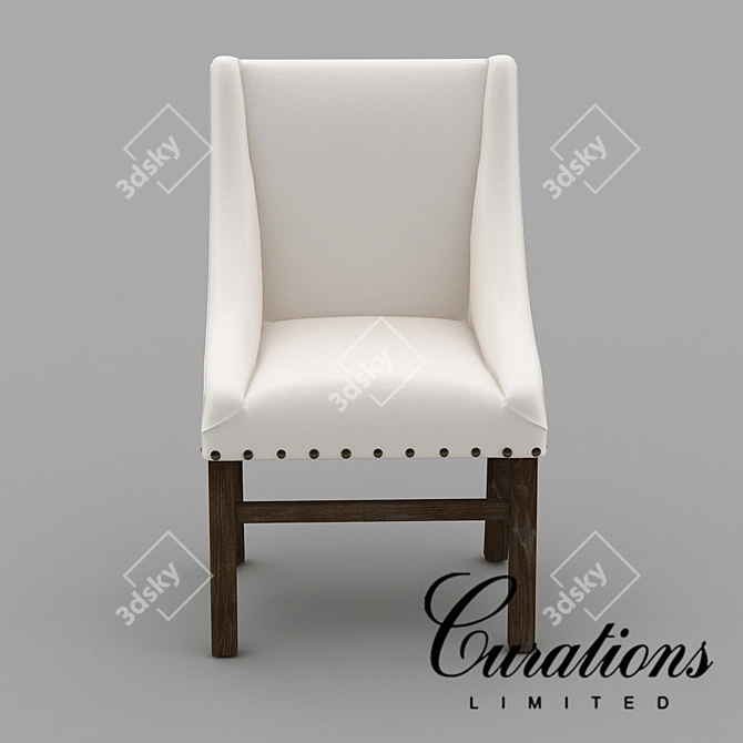 Modern Trestle Chair: Sleek and Stylish 3D model image 1