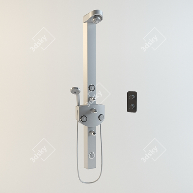 Grohe Aquatower 3000: Ultimate Shower Experience 3D model image 1