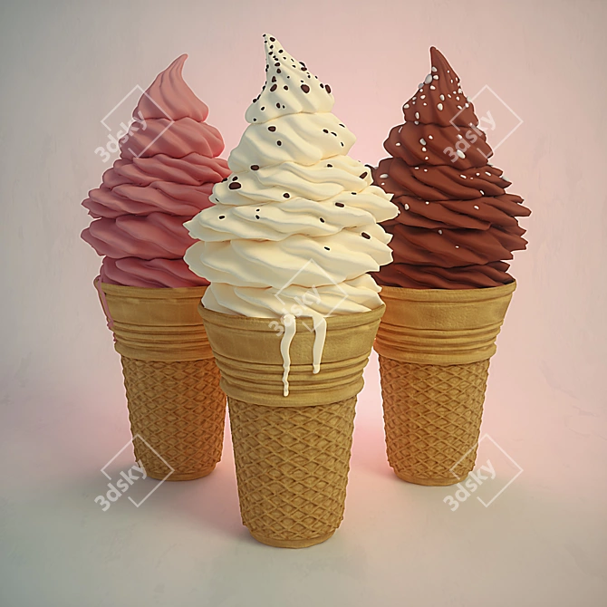 Delicious Frozen Delight 3D model image 1