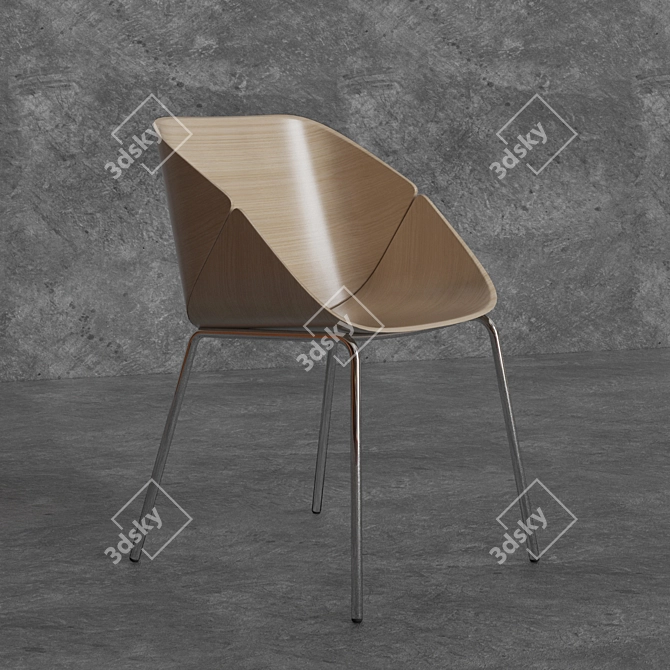 Modern Plank Baba Chair 3D model image 1