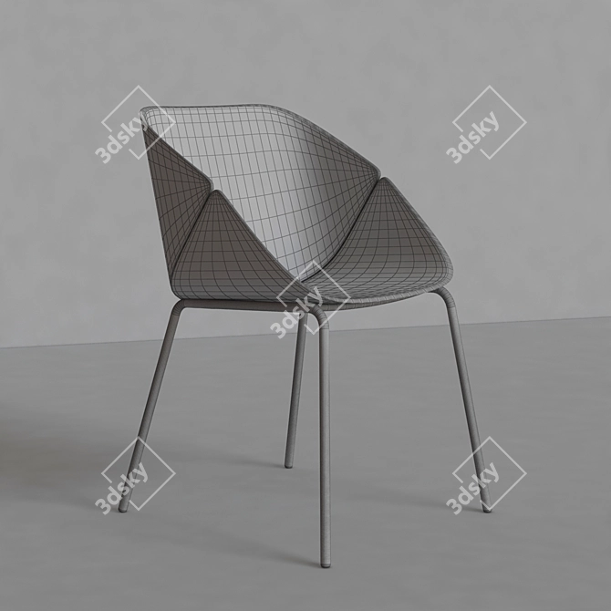 Modern Plank Baba Chair 3D model image 3