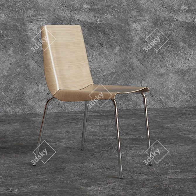 Modern Plank Millefoglie Chair 3D model image 1