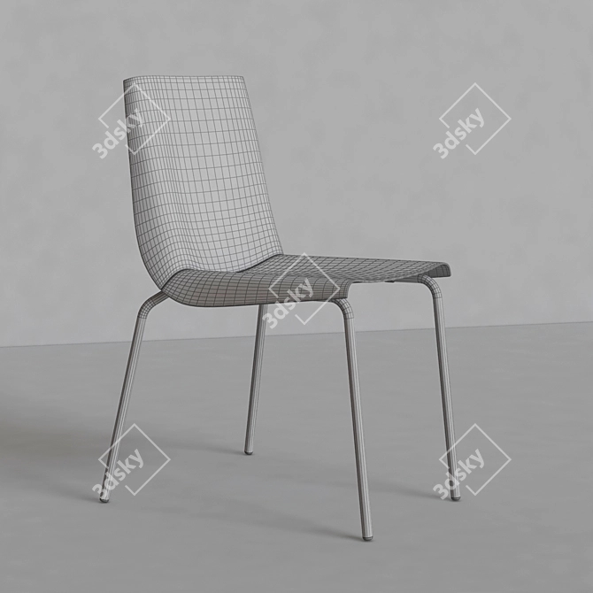 Modern Plank Millefoglie Chair 3D model image 3