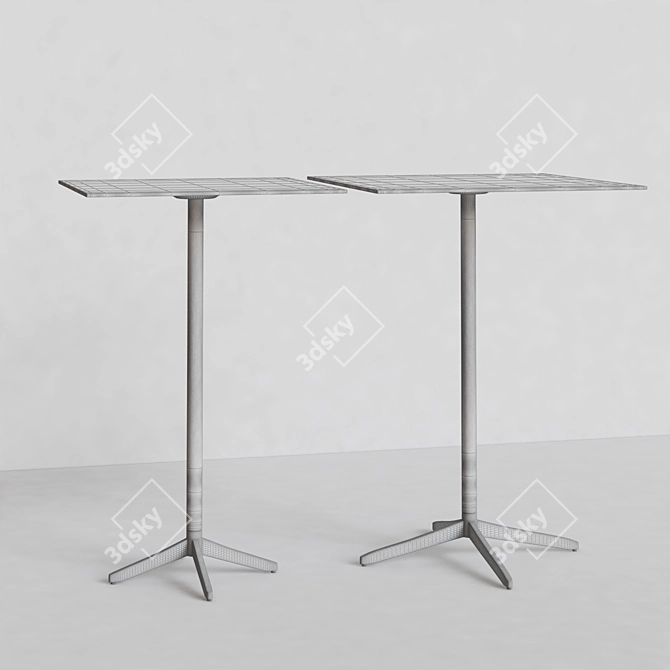 Modern Square Tables: 70x70 & 80x80 3D model image 3