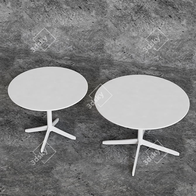 Modern Round Tables: 700mm & 800mm 3D model image 2