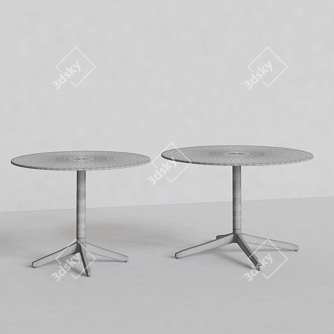 Modern Round Tables: 700mm & 800mm 3D model image 3