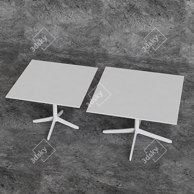 Modern Square Tables - Plank MISTER X 3D model image 2