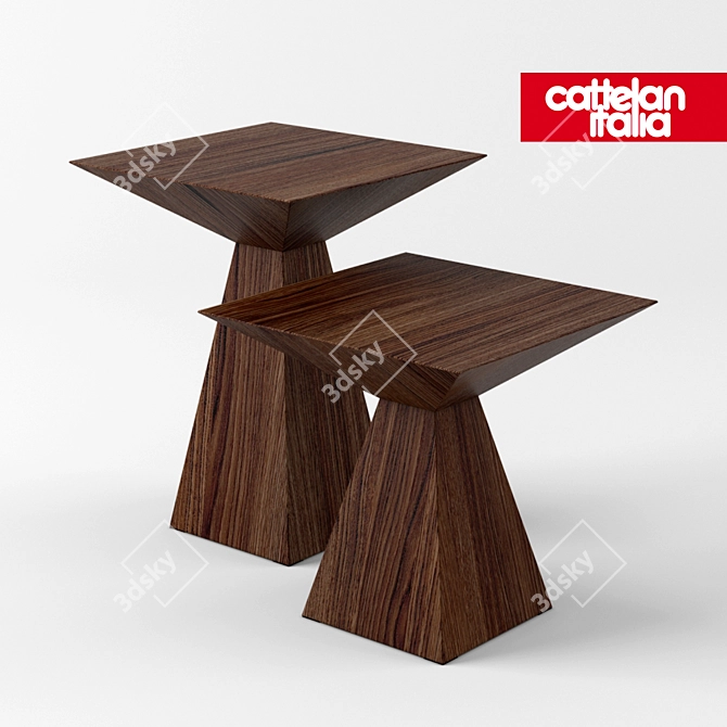 Elegant Cattelan Italia Theo Table 3D model image 1