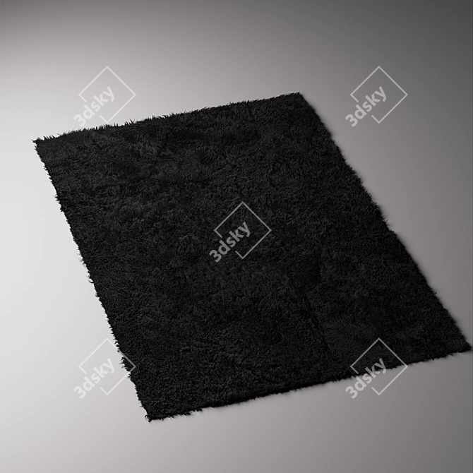 Versatile Brown/Black Carpet: 200x300cm 3D model image 3