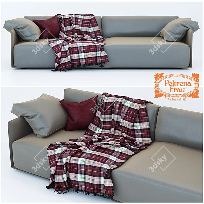 Elegant Poltrona Frau Cassiopea Sofa 3D model image 1