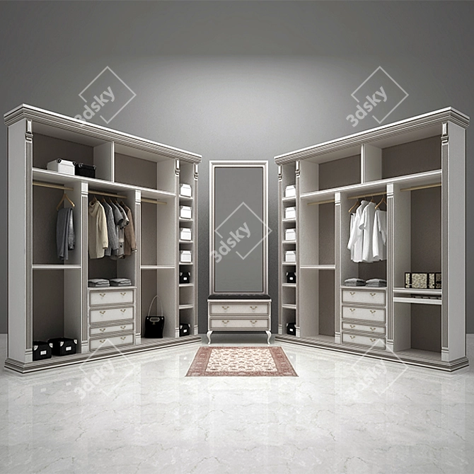 Classic Dressing Room Cabinet 3D model image 1