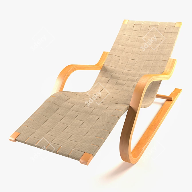 Finnish Designer Aalto Lounge Chair 3D model image 1