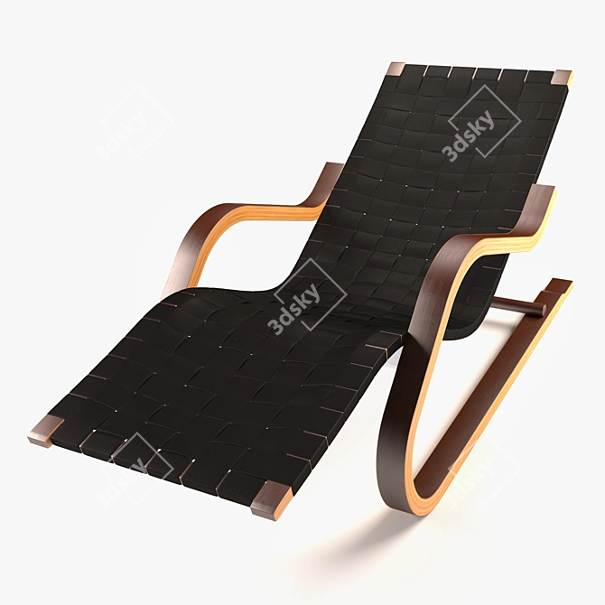 Finnish Designer Aalto Lounge Chair 3D model image 2