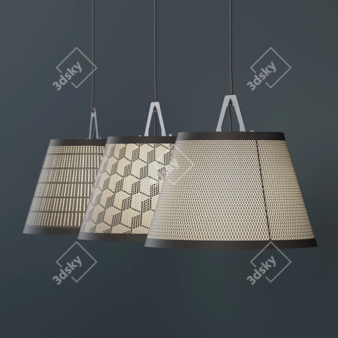 Customizable Perforated DIY Lamps 3D model image 2