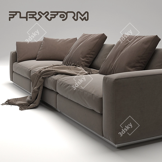 Elegant Flexform Sofa: Beauty in Every Detail 3D model image 2